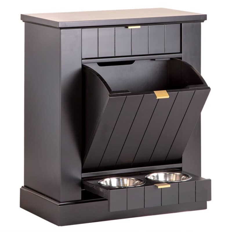 Dog food container cabinet with drawer GALLANT • DogDeco
