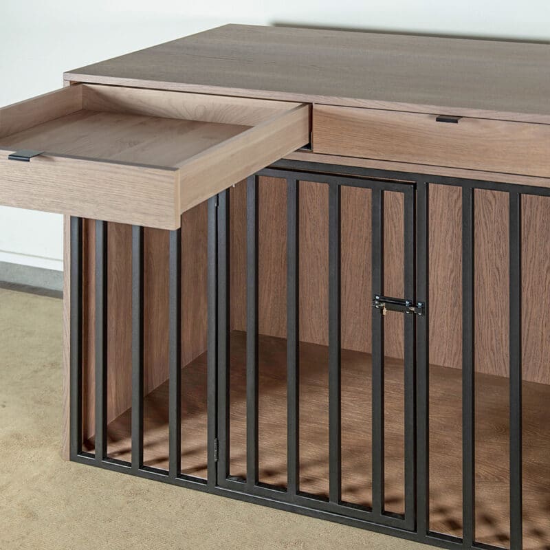 Wooden Dog Crate Sideboard with drawers HARRIER | DogDeco